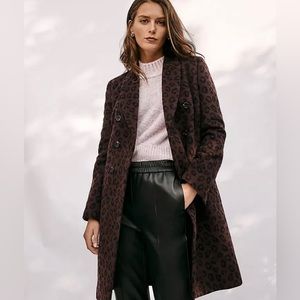 Ann Taylor Cheetah Coat (20% Wool)